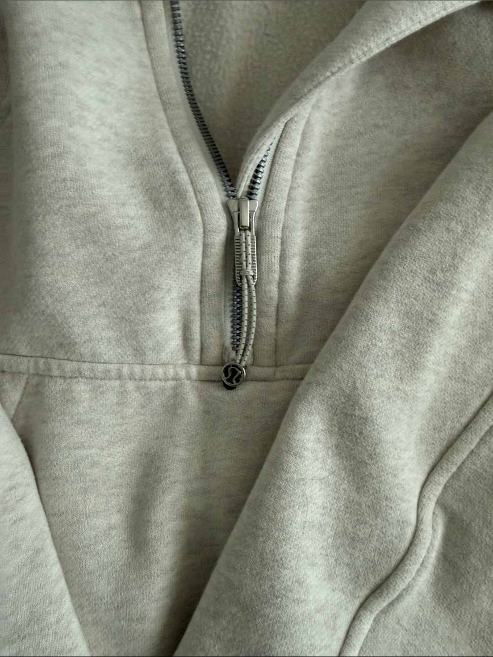 Lululemon Light Beige Half-Zip Hoodie - Picture 3 of 5